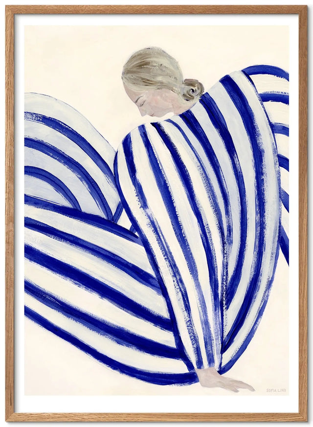 Blue Stripe At Concorde Poster & Frame