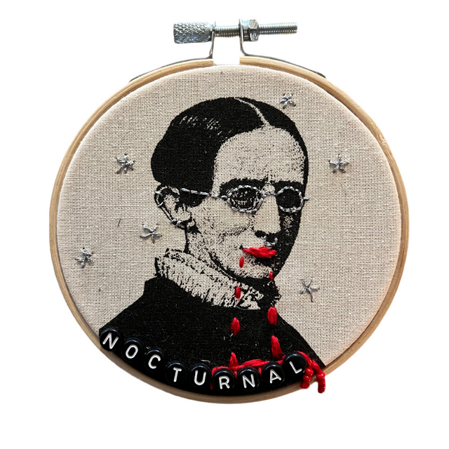 Nocturnal - vægbroderi - Mads Dinesen Studio