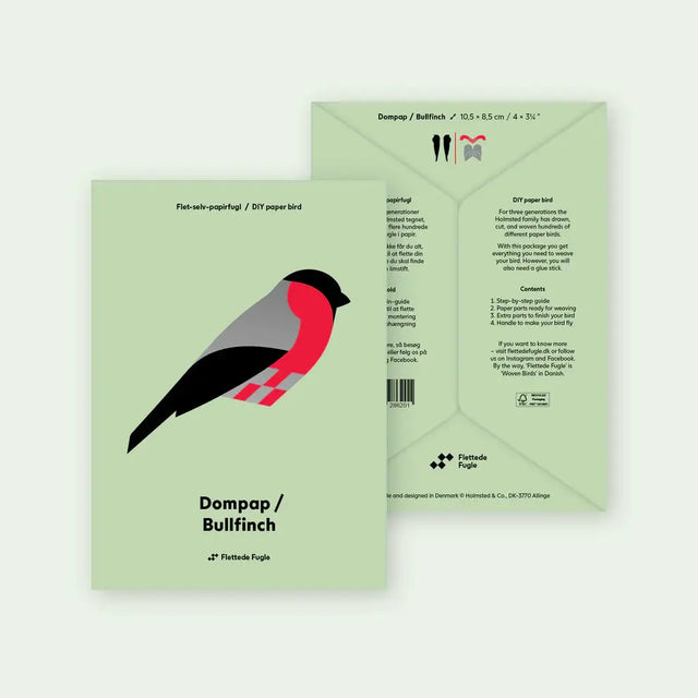 Flettet julefugl dompap - Papirfamilien