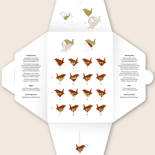 Flettet julefugl gærdesmutte - Papirfamilien