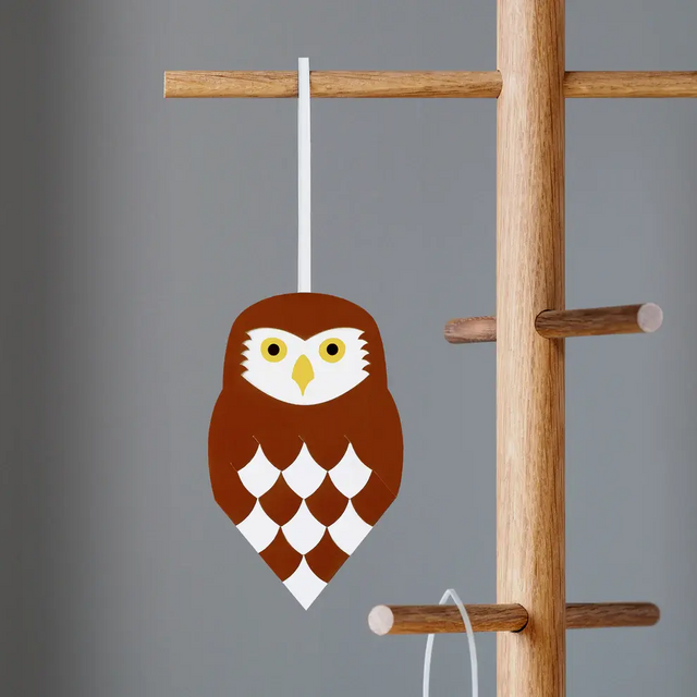 Flettet julefugl ugle - Papirfamilien