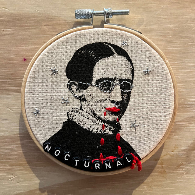 Nocturnal - vægbroderi - Mads Dinesen Studio