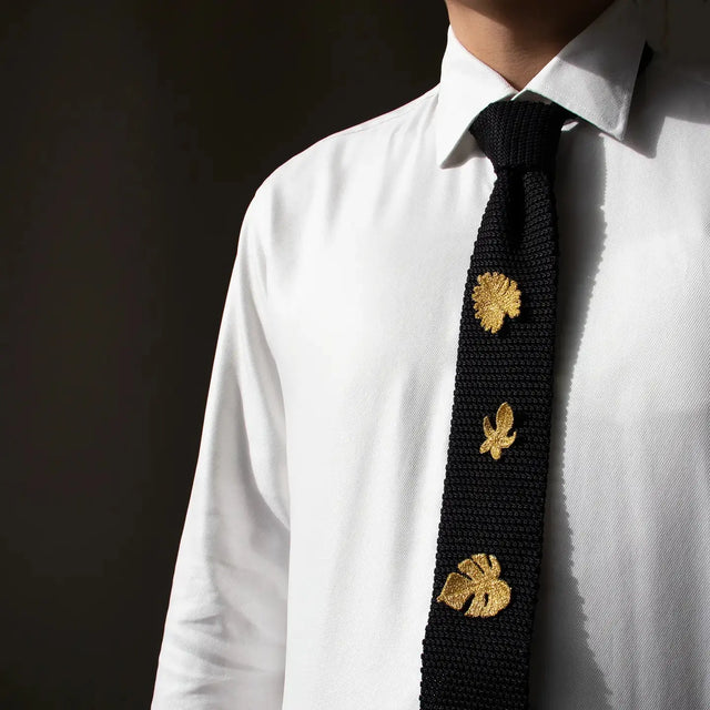 Gyldne Brocher  - 3 tropiske blade - Botanopia