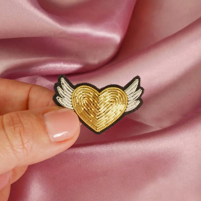 Hjerte med vinger broche - Malicieuse