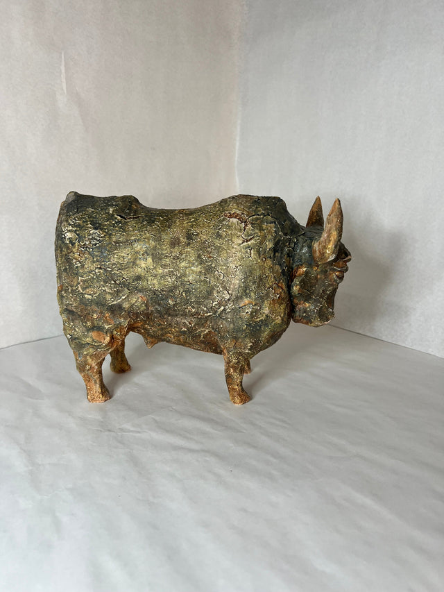 Keramikskulptur bison/tyr 03