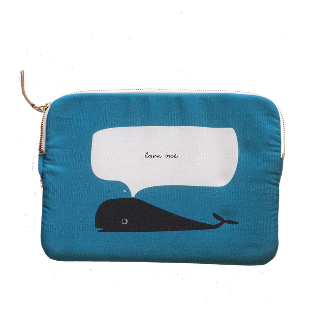 Ipad sleeve - hval - pleased to meet