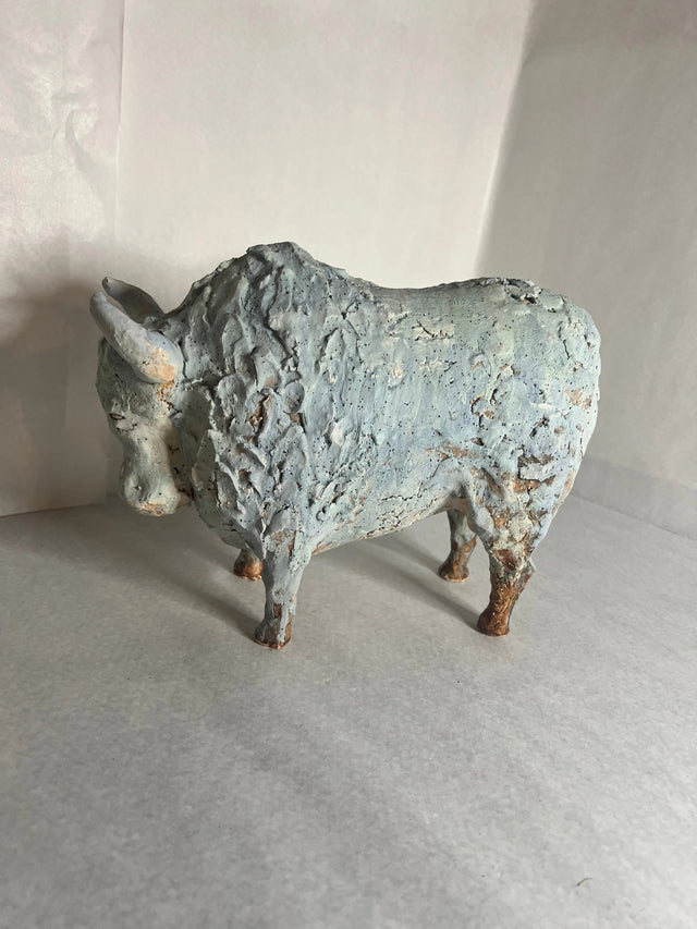 Keramikskulptur bison/tyr 02