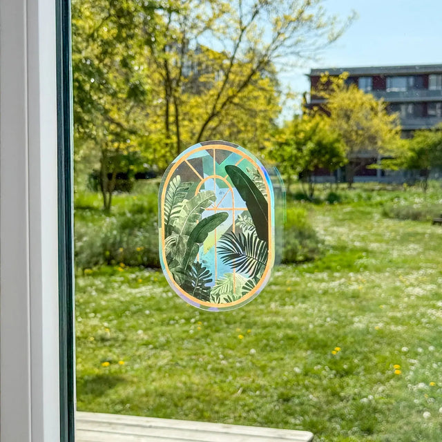 Regnbuemagi Greenhouse Glow - klistermærke til vindue - Botanopia