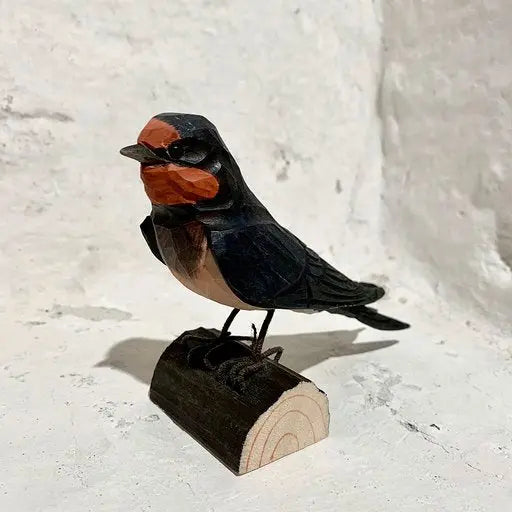 Wildlife Garden svale træfugl, detalje af håndmalet fjerdragt
