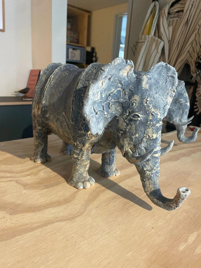 Keramik elefant 01 - keramik - Ponyklubben