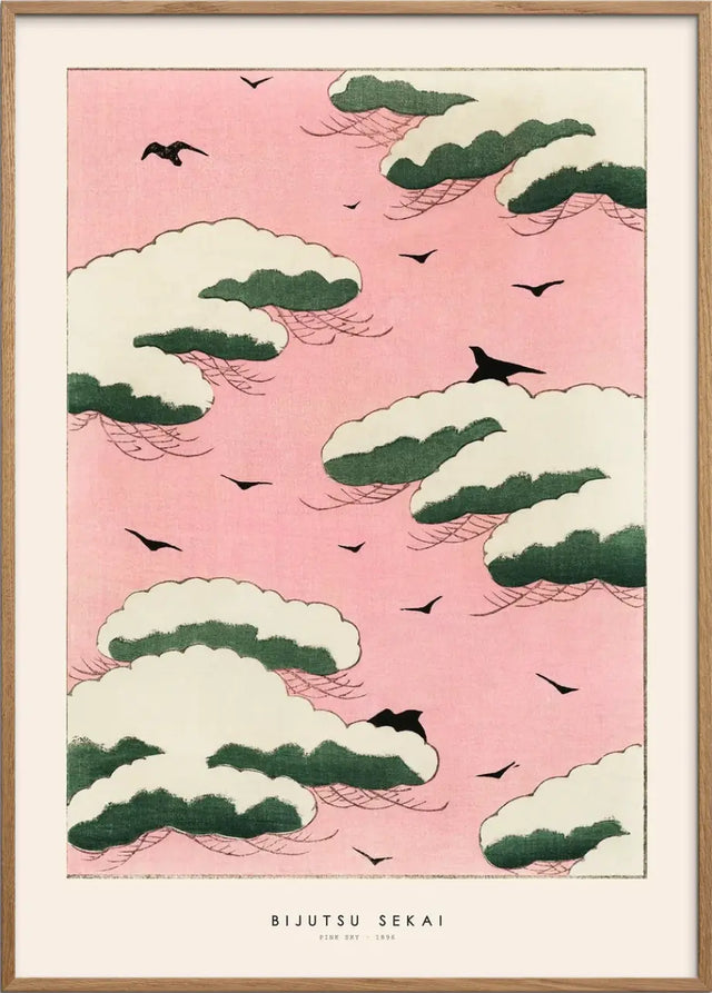 Bijutsu Sekai - Pink sky Poster & Frame
