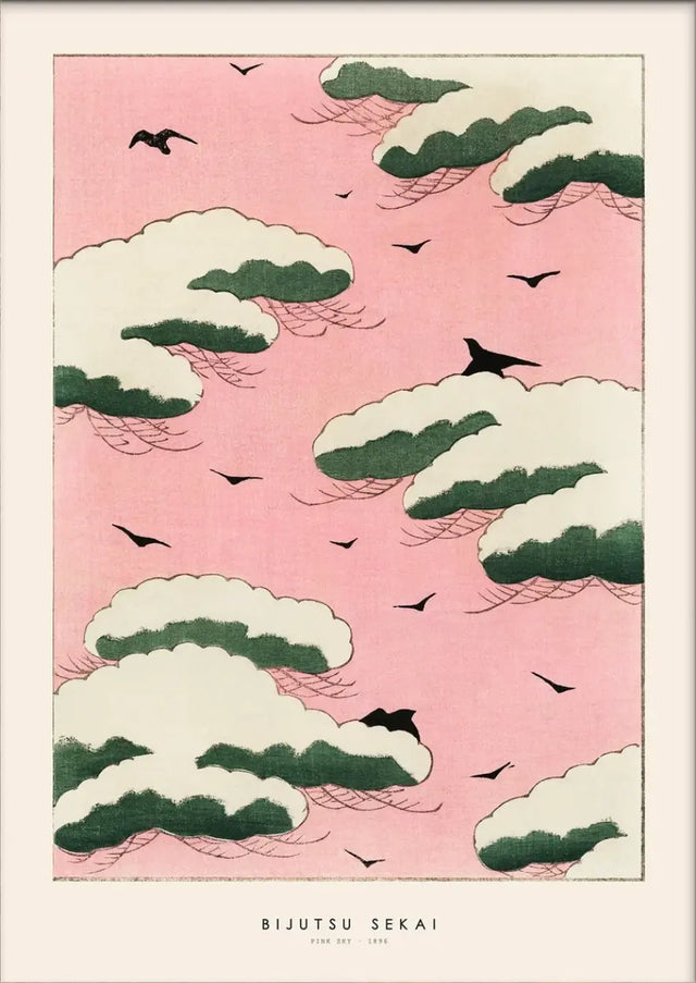 Bijutsu Sekai - Pink sky Poster & Frame