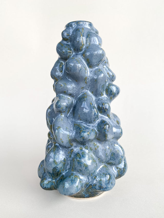 Blå bobbel vase - Vibeke Wang