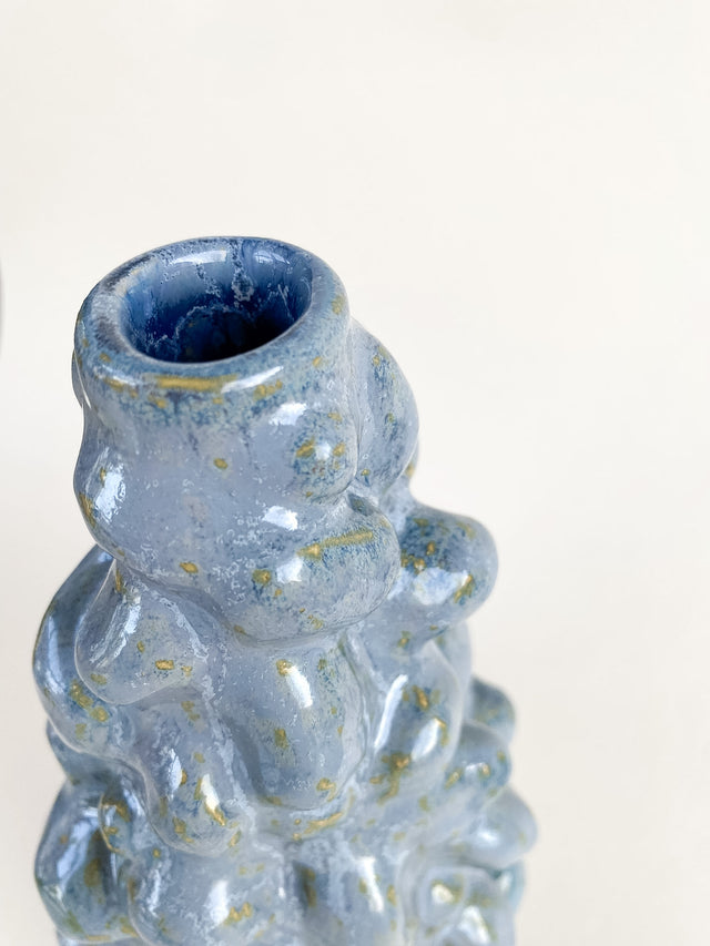 Blå bobbel vase - Vibeke Wang