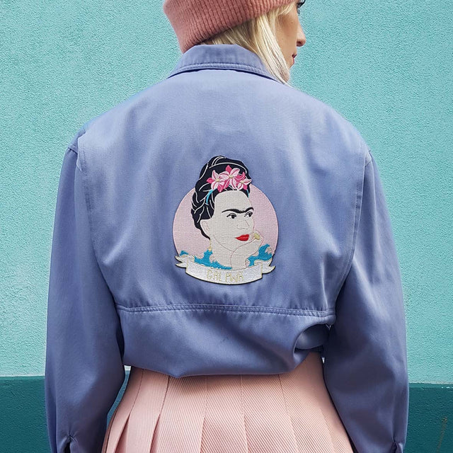 Frida Kahlo strygemærke stort - Malicieuse