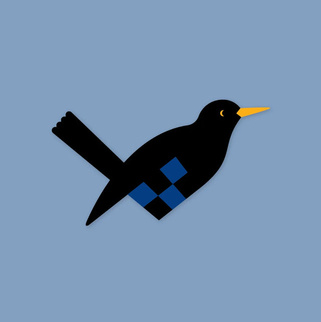 Flettet julefugl Solsort