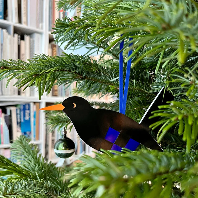 Flettet julefugl Solsort