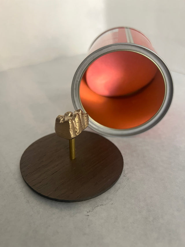 Pyntedåse i upcycled metal (rød Freja) - håndlavet af Harritsø