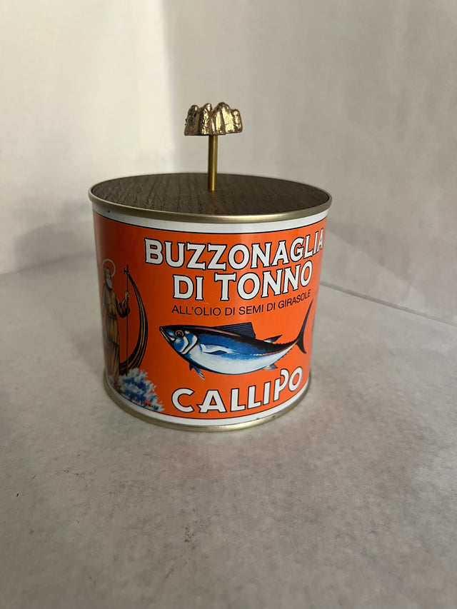 Pyntedåse i upcycled metal (Callipo) - håndlavet af Harritsø