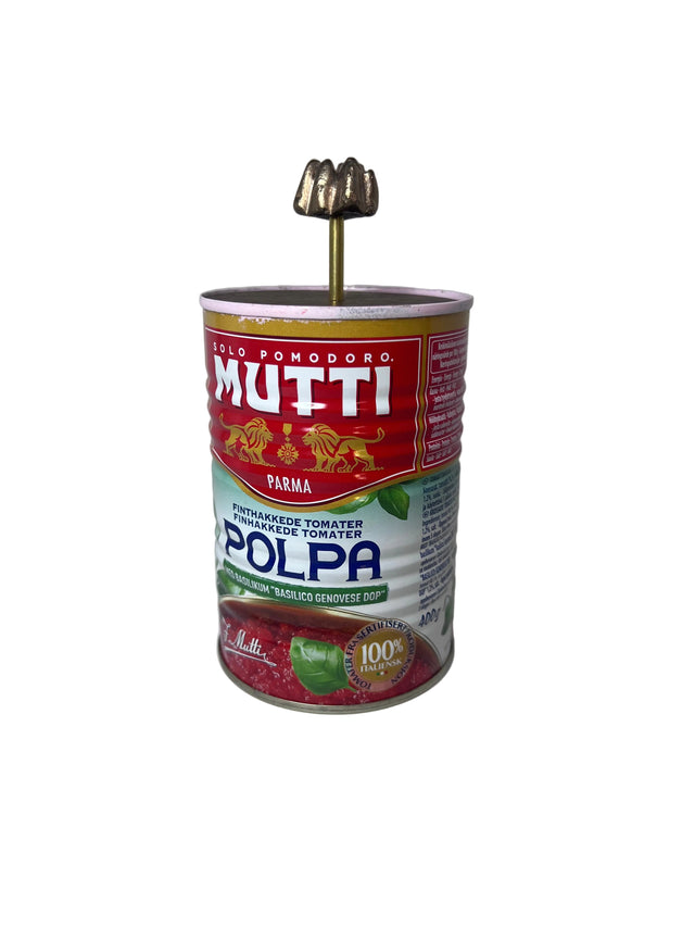 Pyntedåse i upcycled metal (Mutti Polpa) - håndlavet af Harritsø