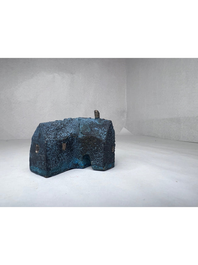 Hus #1 - lille bronze skulptur - håndlavet af Harritsø