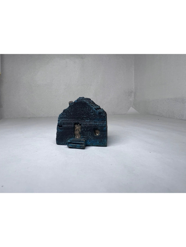 Hus #10 - lille bronze skulptur - håndlavet af Harritsø