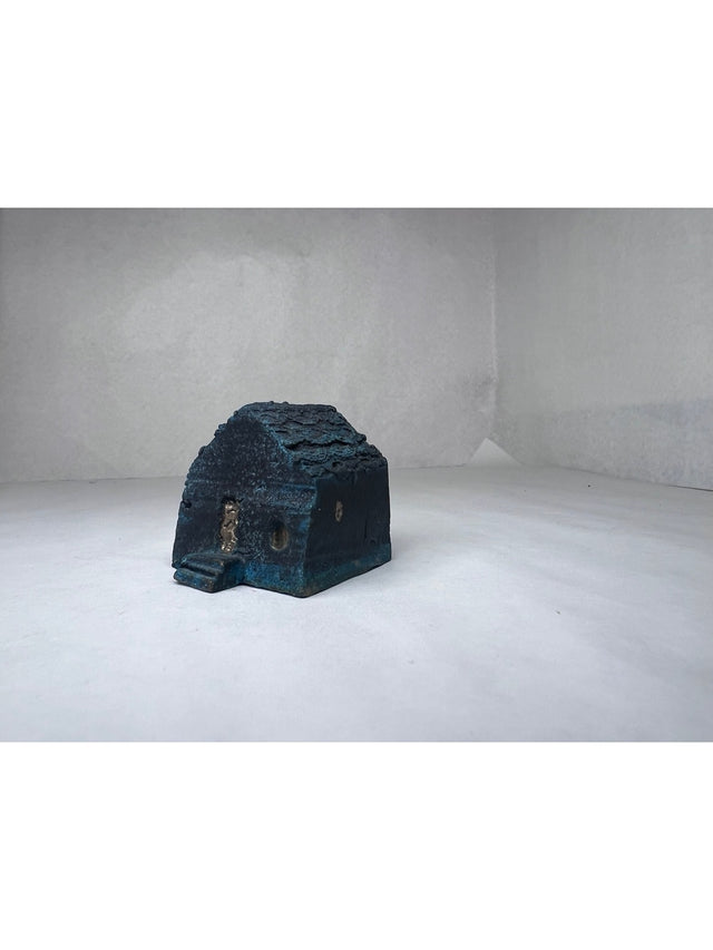 Hus #10 - lille bronze skulptur - håndlavet af Harritsø