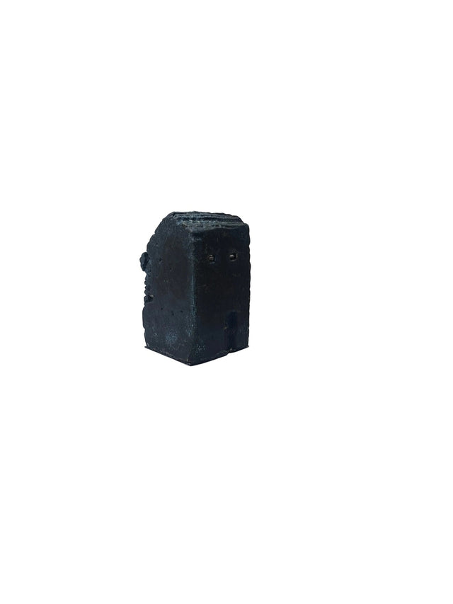 Hus #8 - kubisk bronze skulptur med hvælvet tag - håndlavet af Harritsø