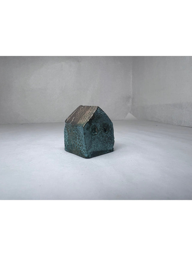 Hus #11 - lille bronze skulptur - håndlavet af Harritsø