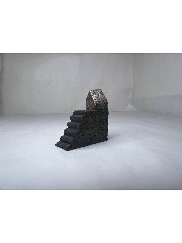 Hus #3 - lille bronze skulptur - håndlavet af Harritsø