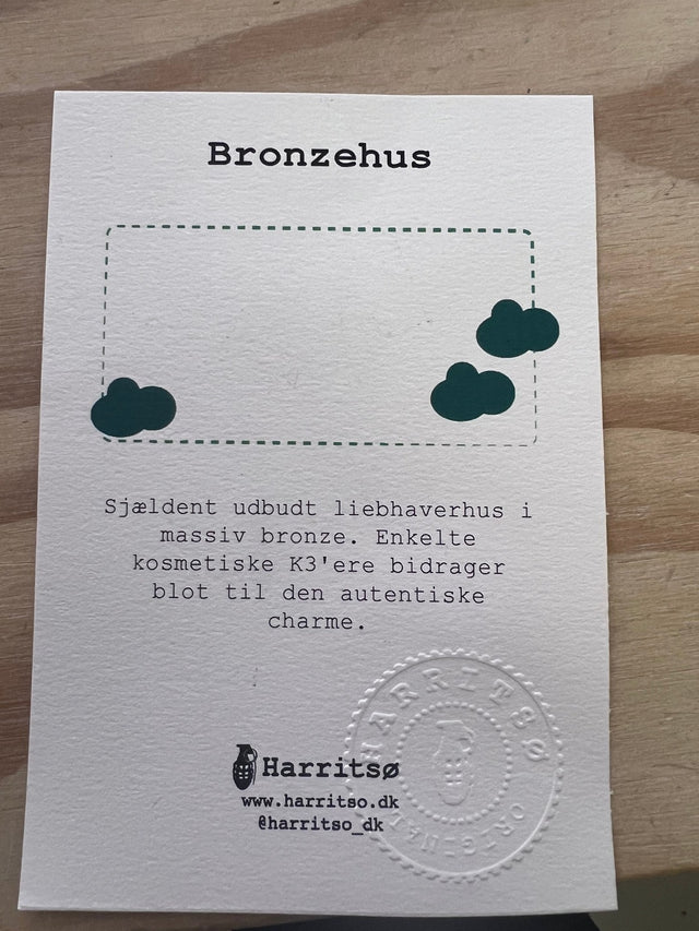 Hus #3 - lille bronze skulptur - håndlavet af Harritsø