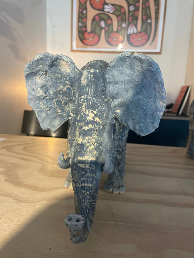 Keramik elefant 01 - keramik - Ponyklubben