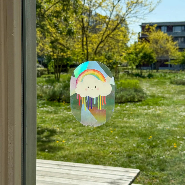 Regnbuemagi Rainbow Drizzle - klistermærke til vindue - Botanopia