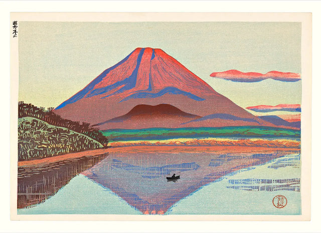 Rødt Mount Fuji - kunstprint - The Dybdahl Co.