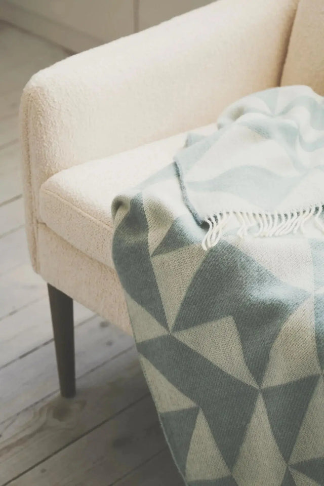 Silkeborg Uldspinderi - uldtæppe - Twist a Twill  (ocean green) - Silkeborg Uldspinderi