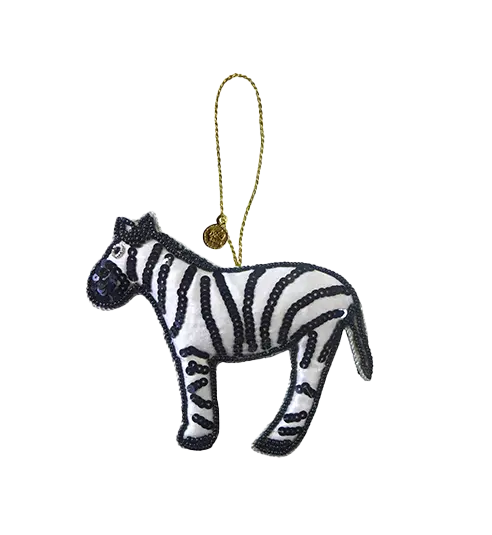 Silly zebra ornament Doing goods
