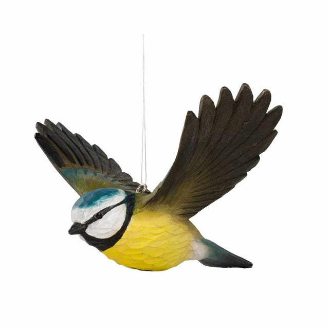 Flyvende blåmejse - træfugl - Wildlife Garden