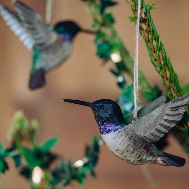 Flyvende kolibri (mørk) fra Wildlife Garden med jutesnor, livsstilsfoto