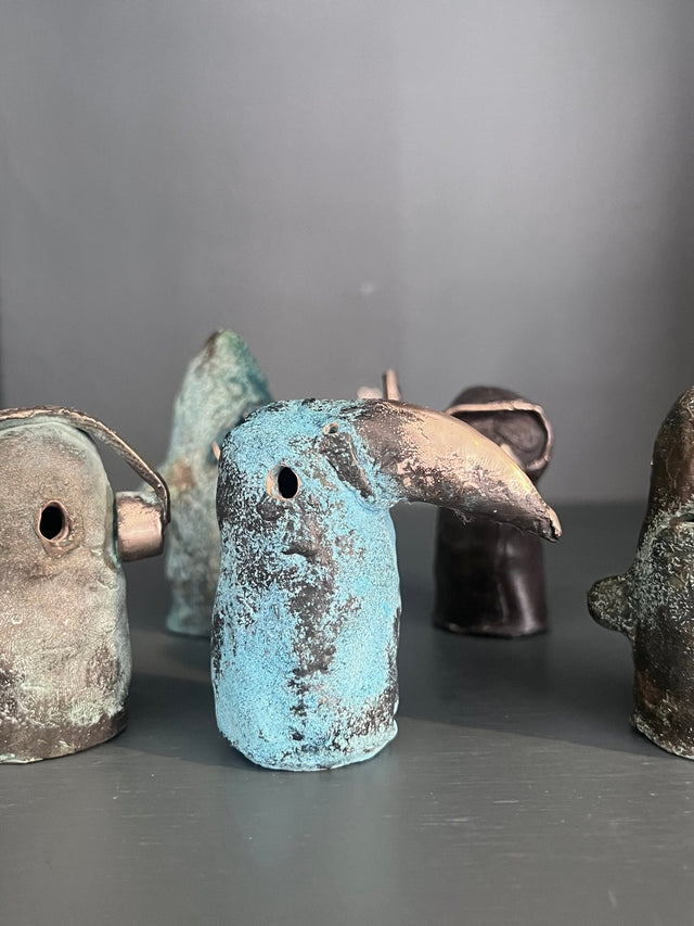 Booh 01 - lille bronze skulptur - håndlavet af Harritsø