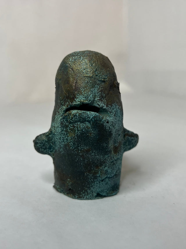 Booh 02 - lille bronze skulptur - håndlavet af Harritsø