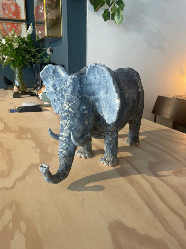 Keramik elefant 01 - keramik - Ponyklubben