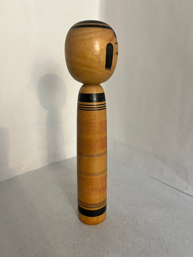 Bund af vintage kokeshi #17 i hånddrejet træ. 25 cm, Ponyklubben.