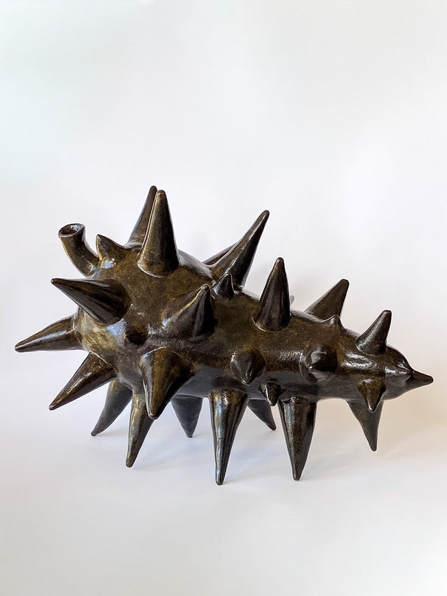 Vibeke Wang frøkapsel skulptur i keramik - set ovenfra
